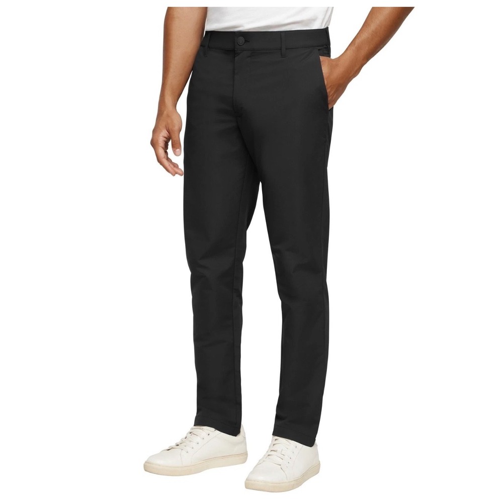 NWT Banana Republic Mens Core Temp Chino Pants 38x32 Black Slim Tapered Gorpcore
